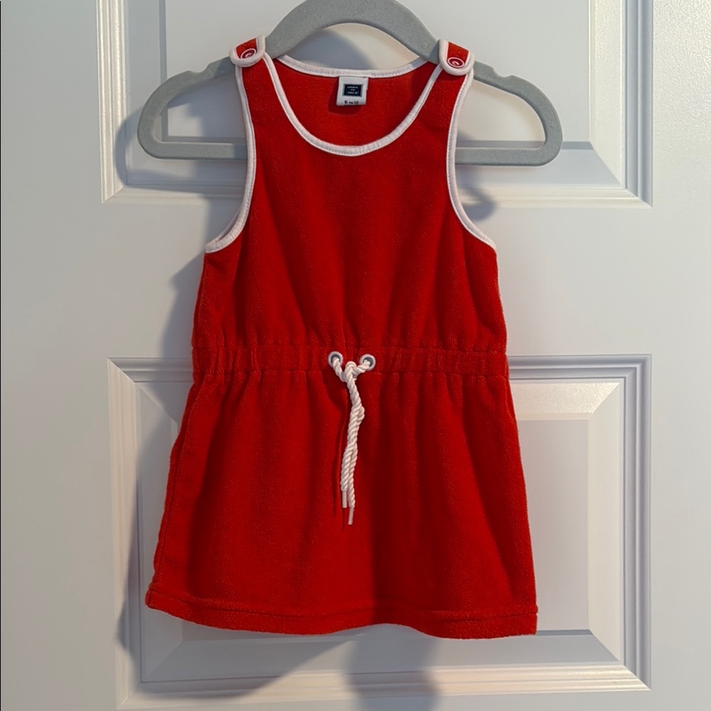 Janie and Jack Terry Cloth Red Dress Cover Up